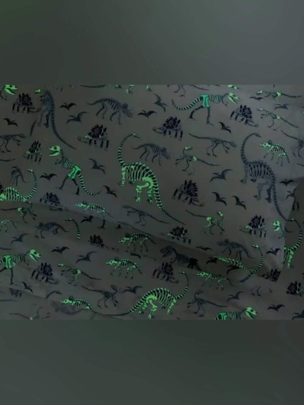 Pottery Barn Kids Dinosaur Bones Glow in the Dark Sheet Set